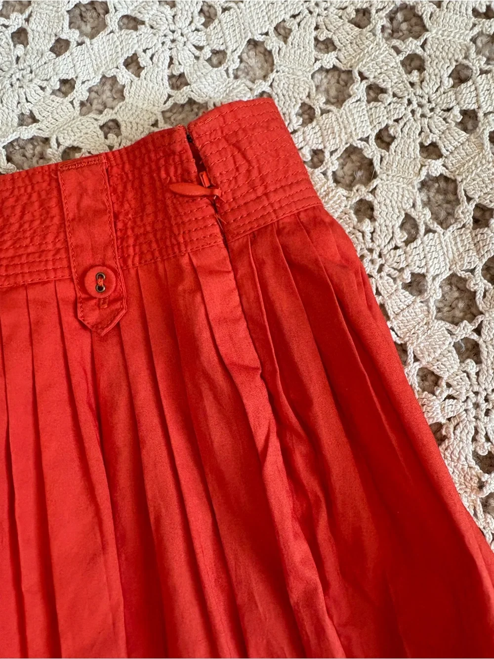 Ulla Johnson Marianna Pleated Shorts Orange Size 4